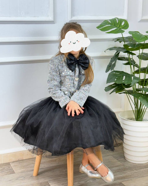 🌸✨ فستان بناتي فاخر بقماش شانال – مثالي للعيد و المناسبات